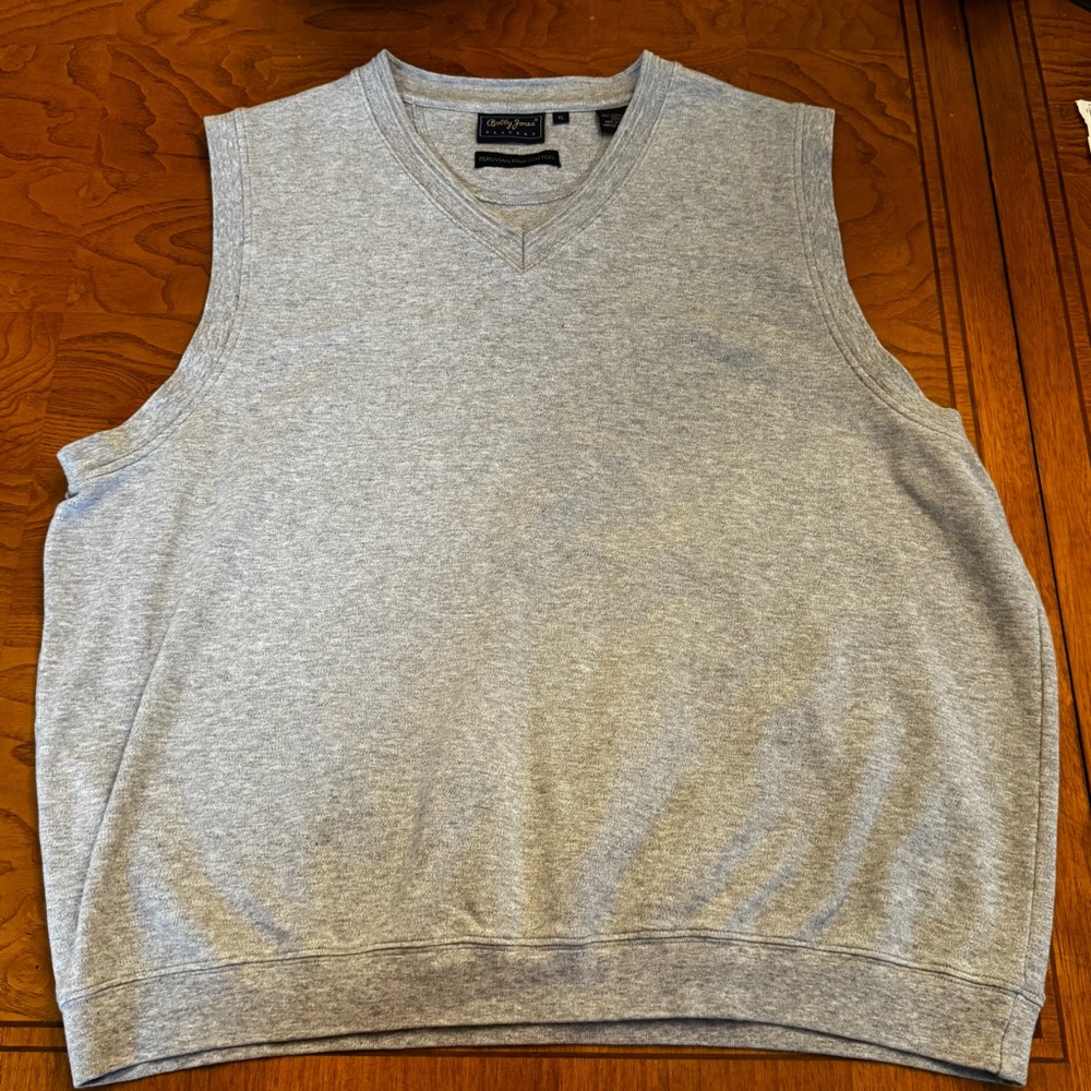 Bobby Jones Players‎ XL gray Peruvian Cotton V-Neck Sleeveless Vest Golf